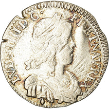 Münze, Frankreich, Louis XIV, 1/12 Écu à la mèche longue, 1/12 ECU, 10 Sols