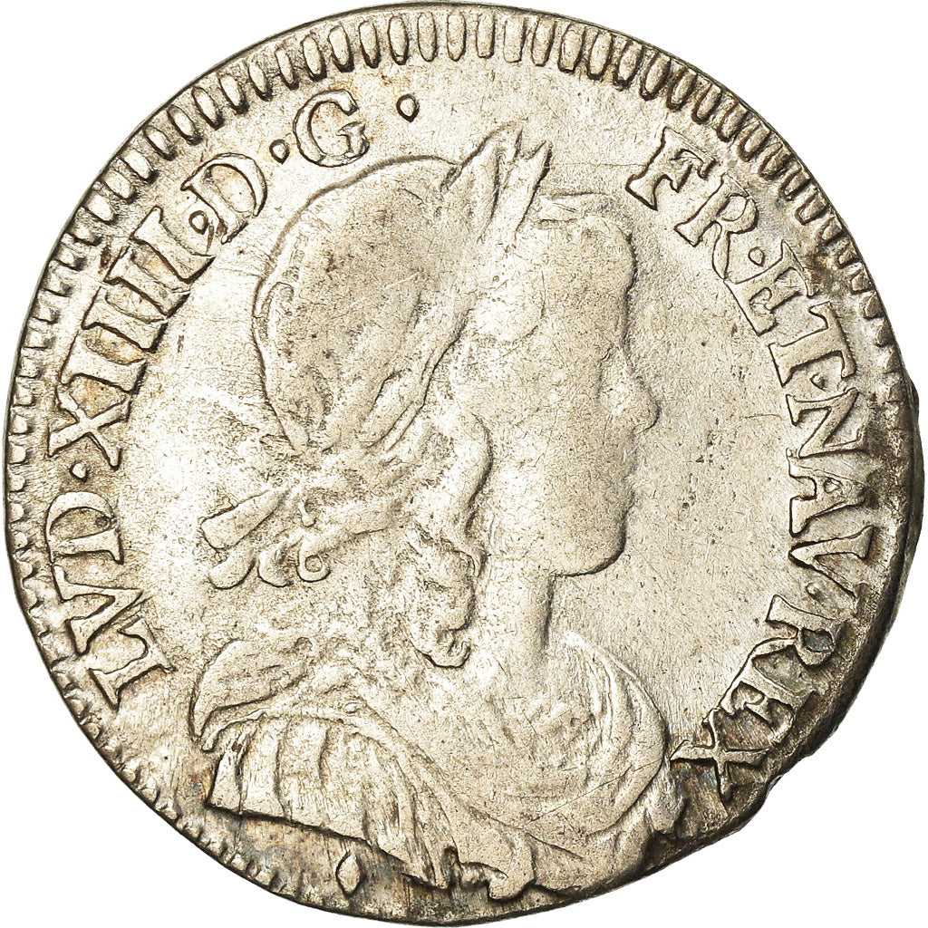 Moneta, Francja, Louis XIV, 1/12 Écu à la mèche longue, 1/12 ECU, 10 Sols