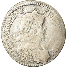 Monnaie, France, Louis XIV, 1/12 Écu à la mèche longue, 1/12 ECU, 10 Sols