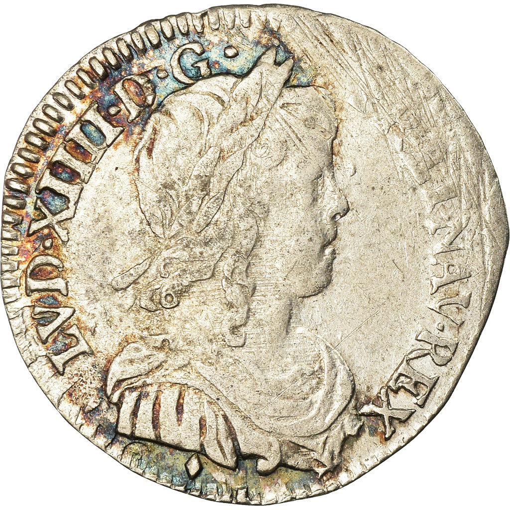 Moneta, Francia, Louis XIV, 1/12 Écu à la mèche longue, 1/12 ECU, 10 Sols