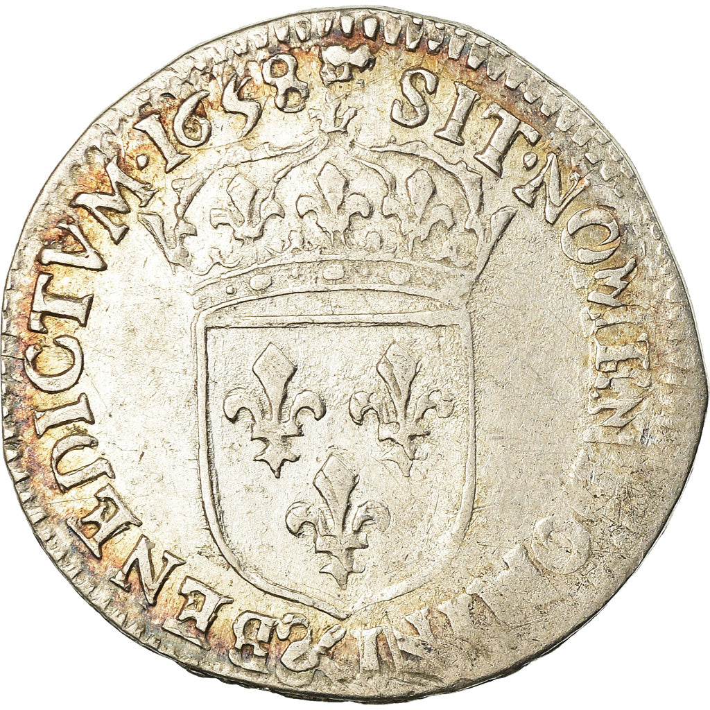 Moneta, Francia, Louis XIV, 1/12 Écu à la mèche longue, 1/12 ECU, 10 Sols