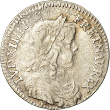 Moneta, Francia, Louis XIV, 1/12 Écu à la mèche longue, 1/12 ECU, 10 Sols
