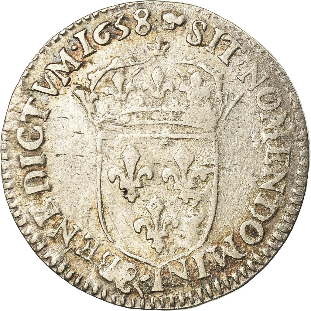 Moneta, Francia, Louis XIV, 1/12 Écu à la mèche longue, 1/12 ECU, 10 Sols
