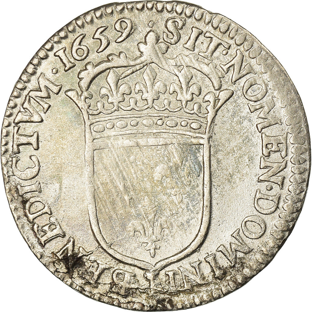 Moneta, Francja, Louis XIV, 1/12 Écu à la mèche longue, 1/12 ECU, 10 Sols