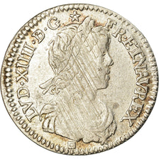Münze, Frankreich, Louis XIV, 1/12 Écu à la mèche longue, 1/12 ECU, 10 Sols
