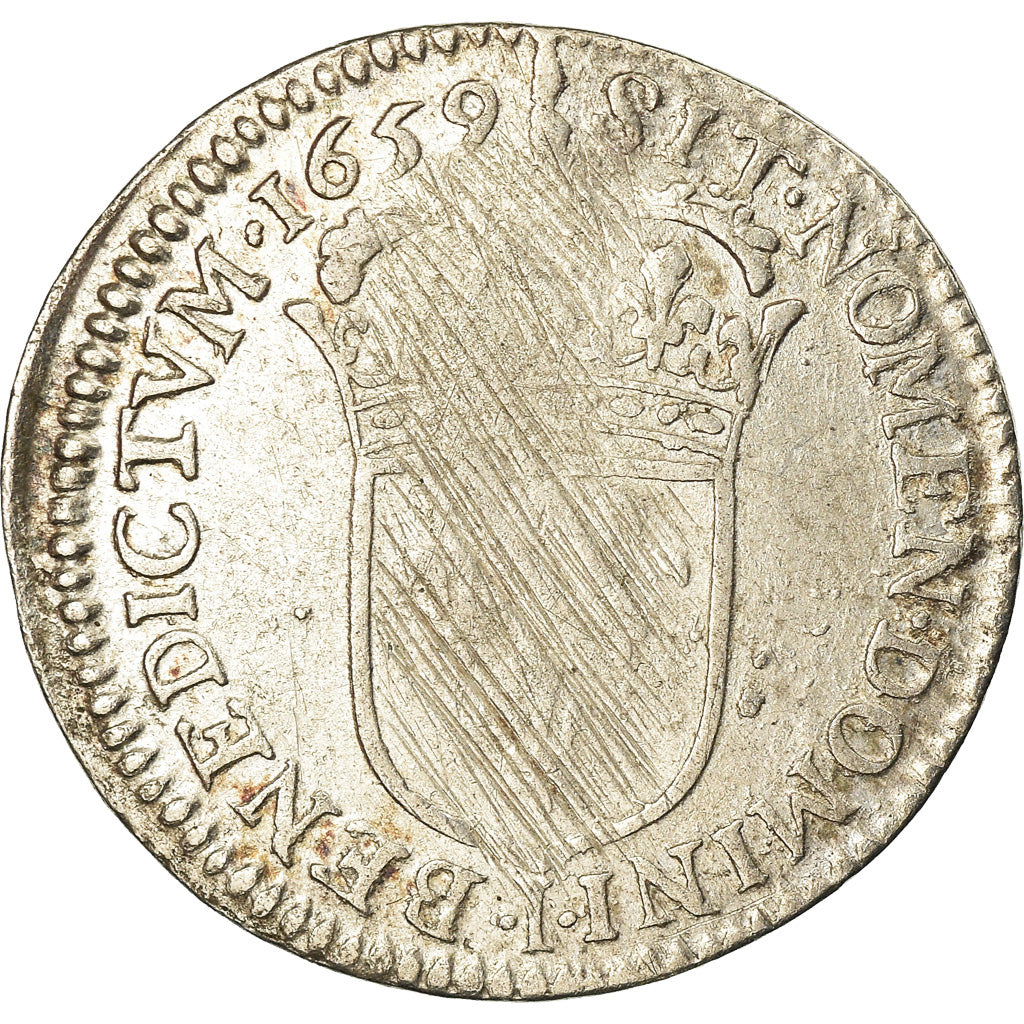 Münze, Frankreich, Louis XIV, 1/12 Écu à la mèche longue, 1/12 ECU, 10 Sols