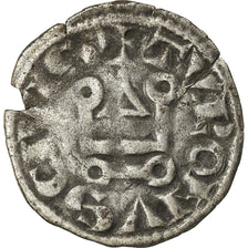Moeda, França, Louis VIII, Denier Tournois, VF(20-25), Lingote, Duplessy:188