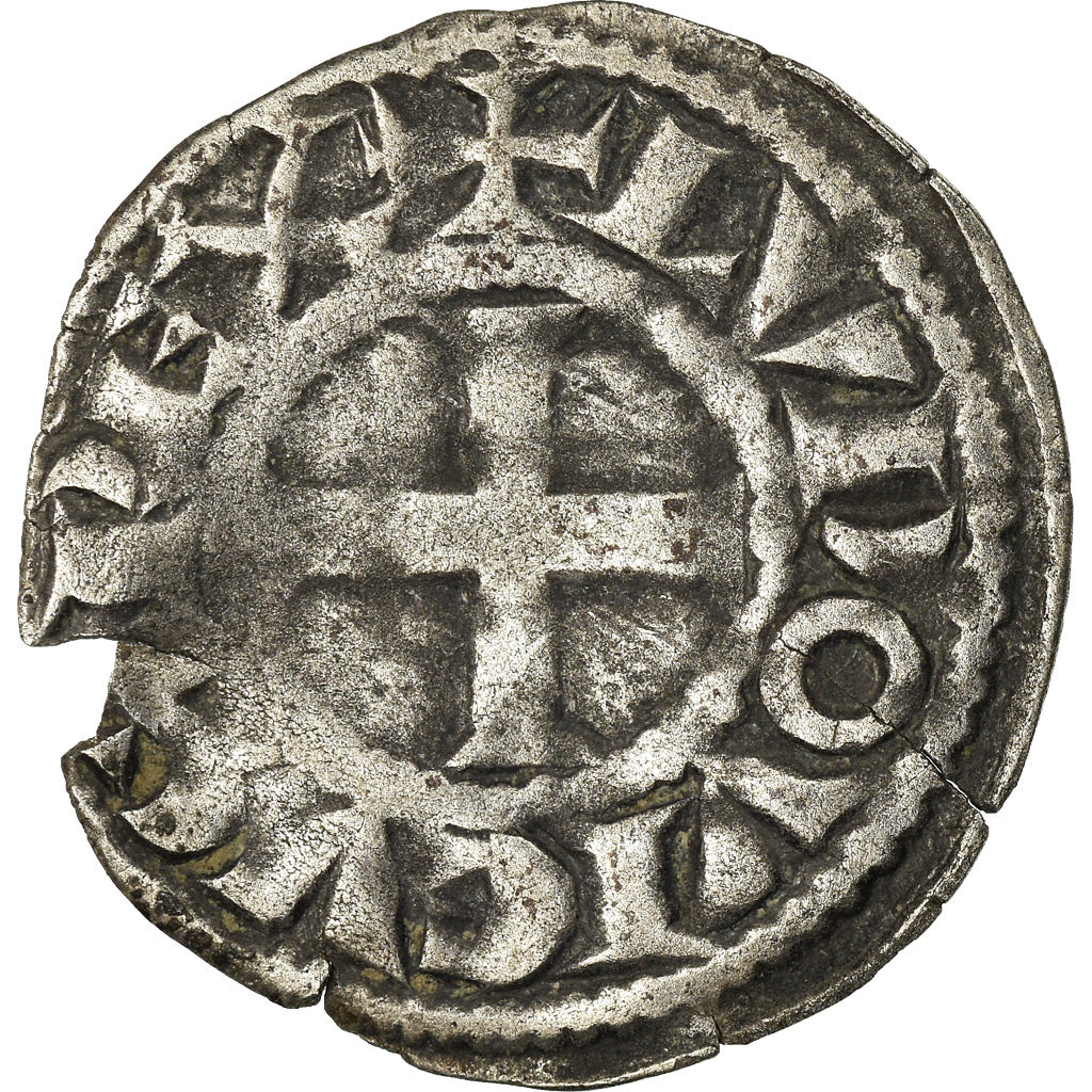 Moeda, França, Louis VIII, Denier Tournois, VF(20-25), Lingote, Duplessy:188