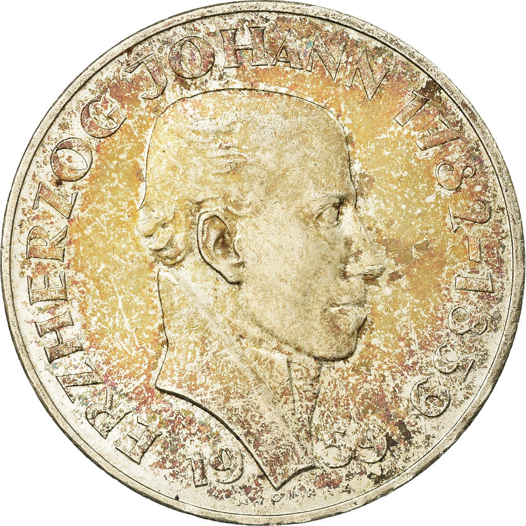 Coin, Austria, 25 Schilling, 1959, AU(50-53), Silver, KM:2887