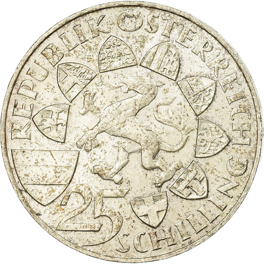 Coin, Austria, 25 Schilling, 1959, AU(50-53), Silver, KM:2887