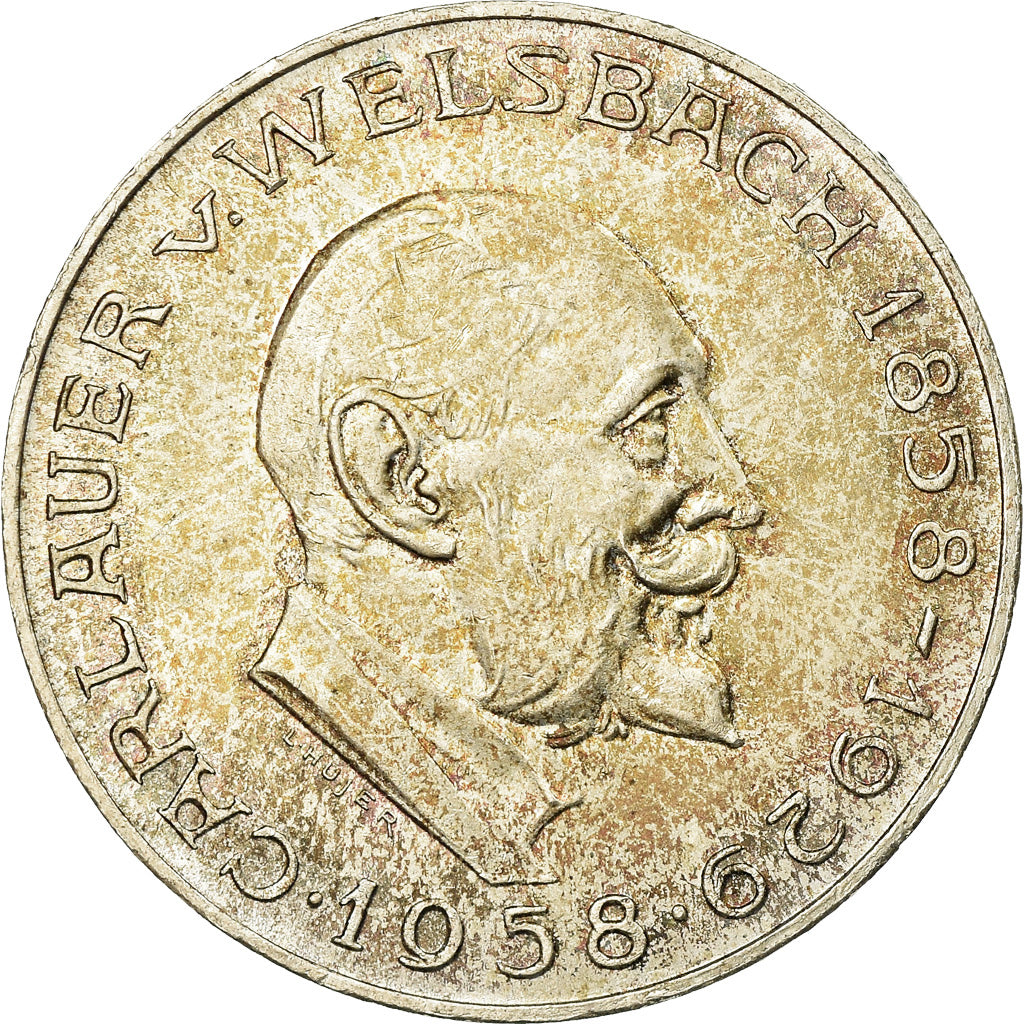 Coin, Austria, 25 Schilling, 1958, AU(55-58), Silver, KM:2884