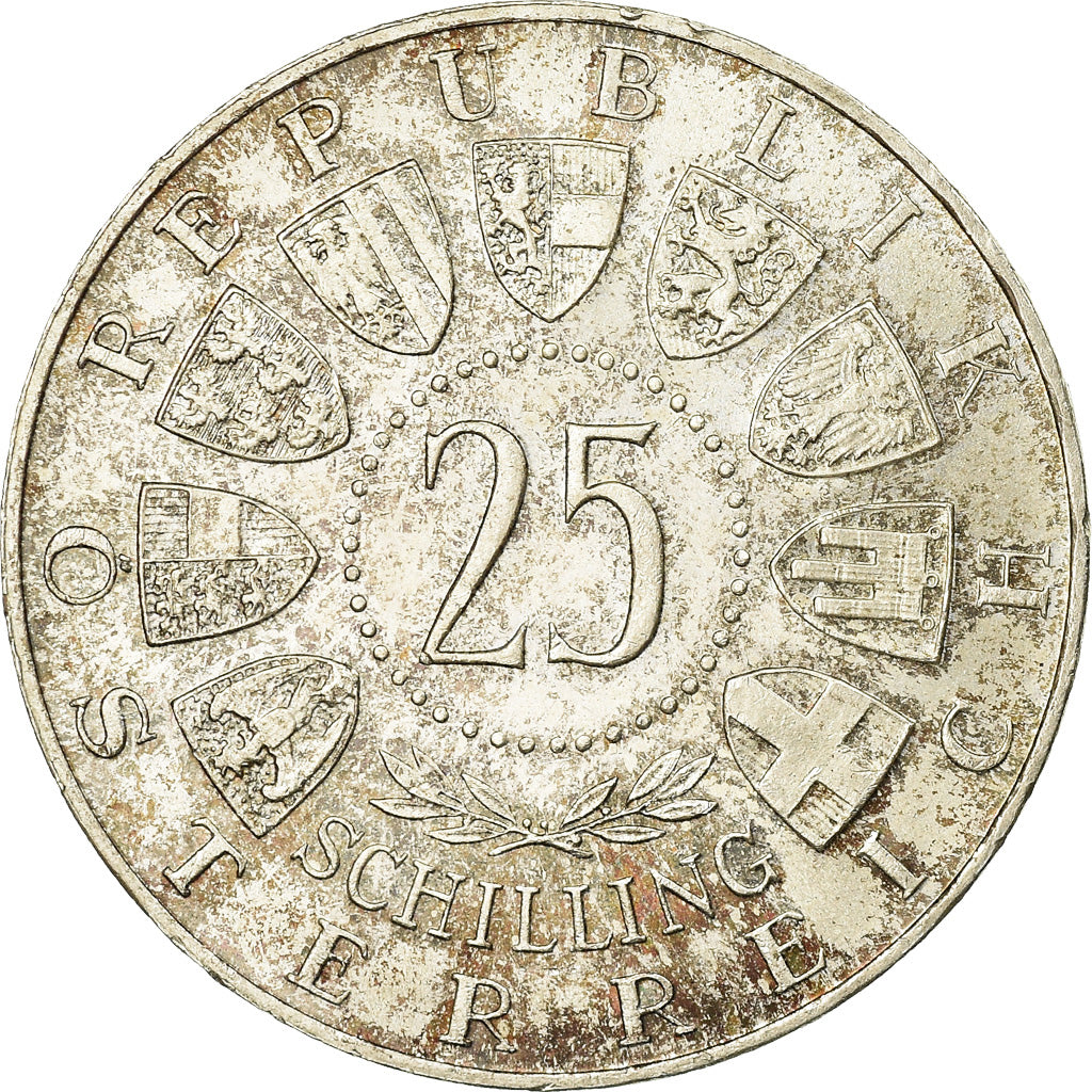 Coin, Austria, 25 Schilling, 1958, AU(55-58), Silver, KM:2884
