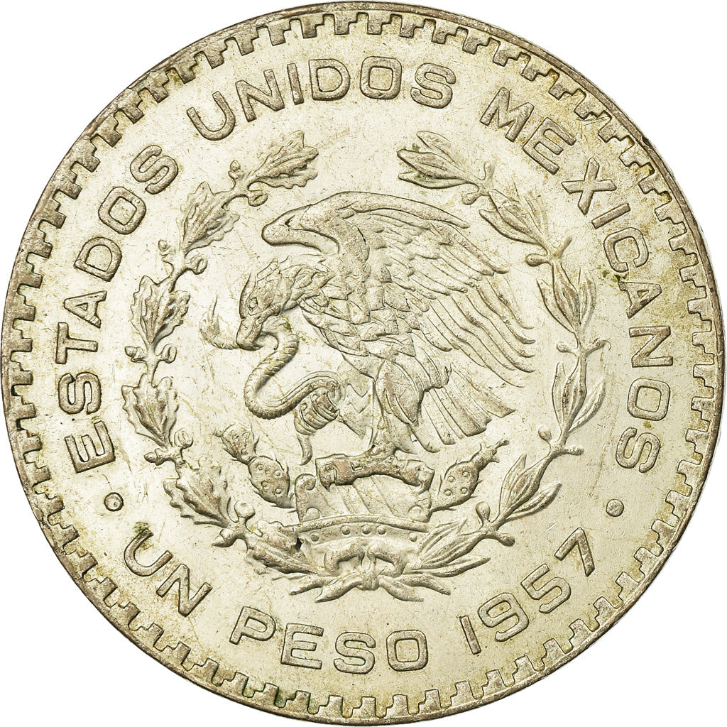 Monnaie, Mexique, Peso, 1957, Mexico City, TTB+, Argent, KM:459