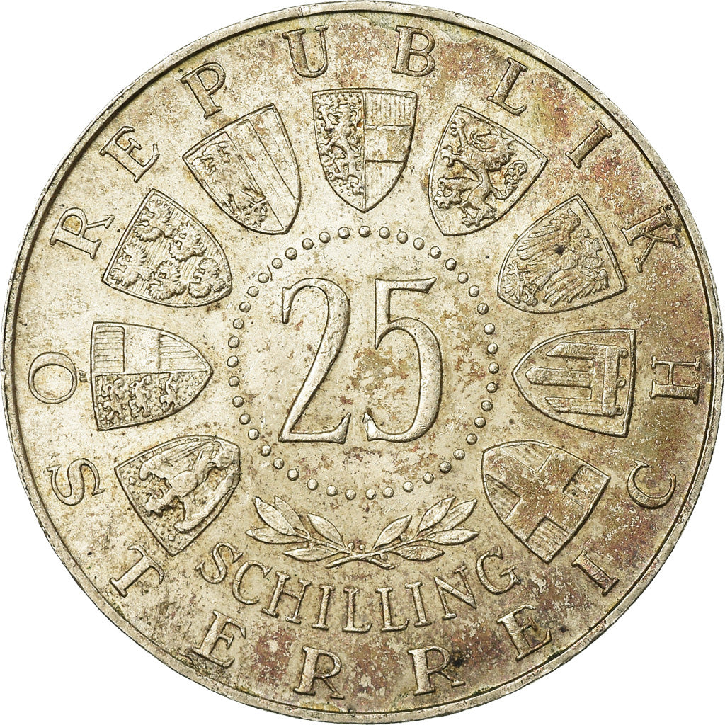 Coin, Austria, 25 Schilling, 1955, AU(55-58), Silver, KM:2880