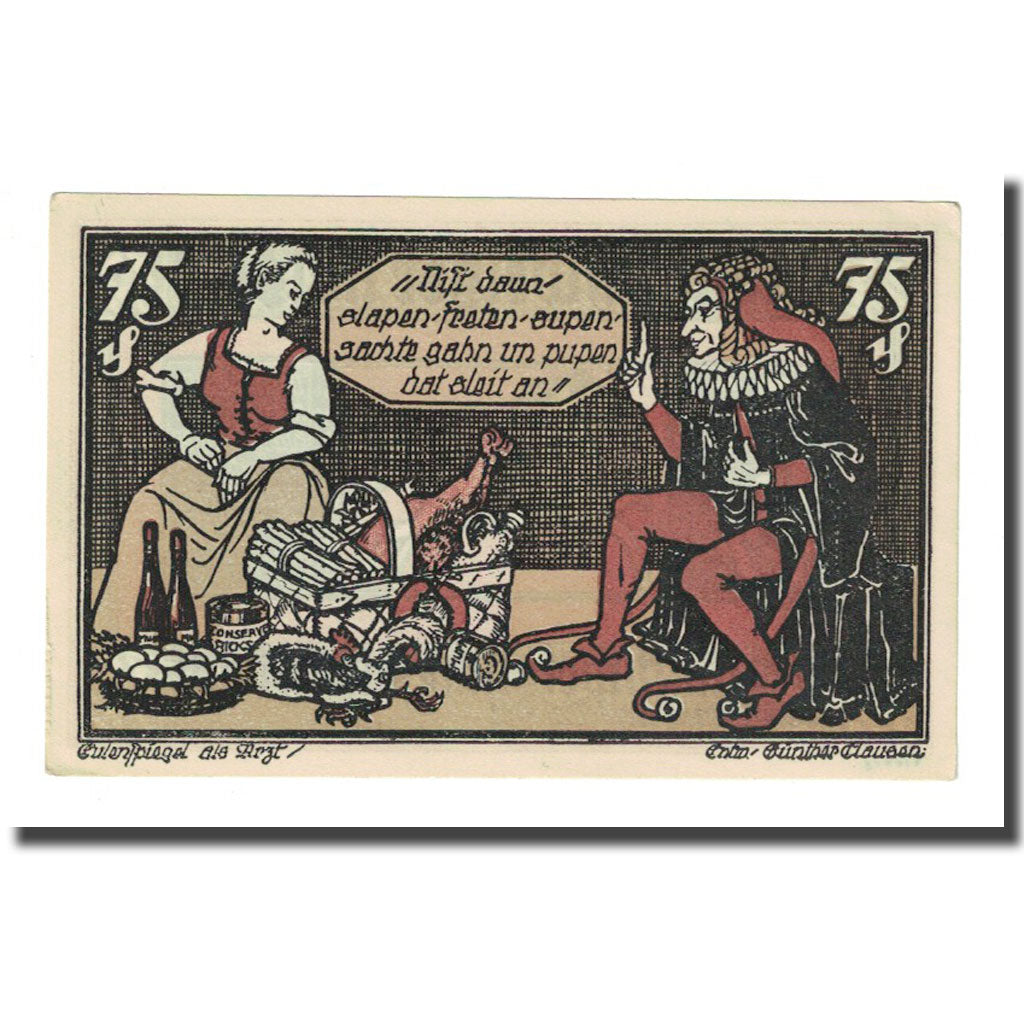 Geldschein, Deutschland, Braunschweig, 75 Pfennig, personnage 2, 1921