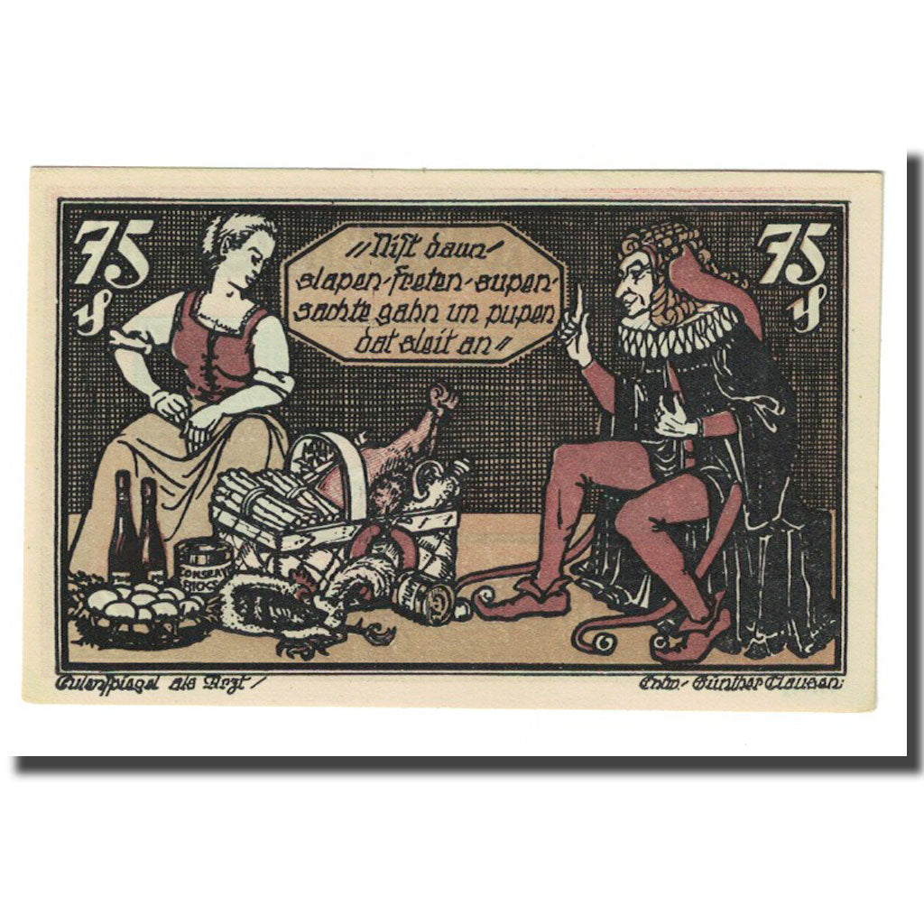 Geldschein, Deutschland, Braunschweig, 75 Pfennig, personnage 3, 1921
