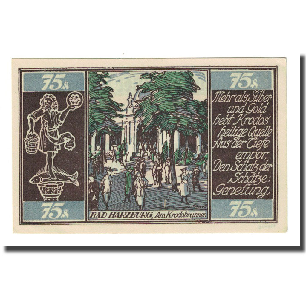 Biljet, Duitsland, Braunschweig, 75 Pfennig, paysage, 1921, 1921-05-01, SPL