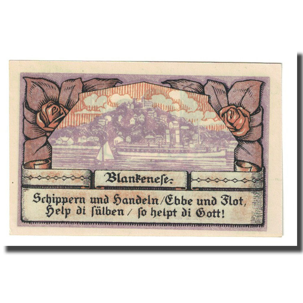 Banconote, Germania, Blankenese Gemeindesparkasse, 20 Pfennig, paysage 2, 1921