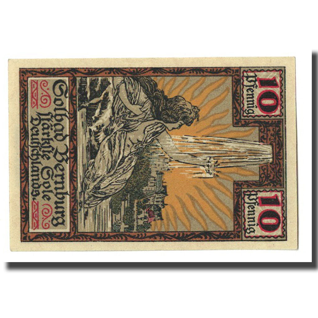 Banconote, Germania, Bernburg Stadt, 10 Pfennig, personnage, 1921, SPL