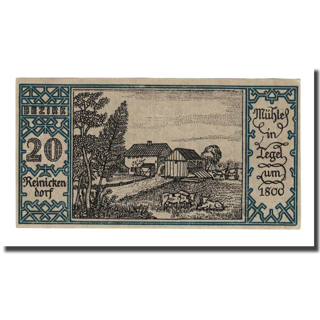 Banconote, Germania, Berlin Stadt, 50 Pfennig, paysage, 1921, 1921-09-09, SPL