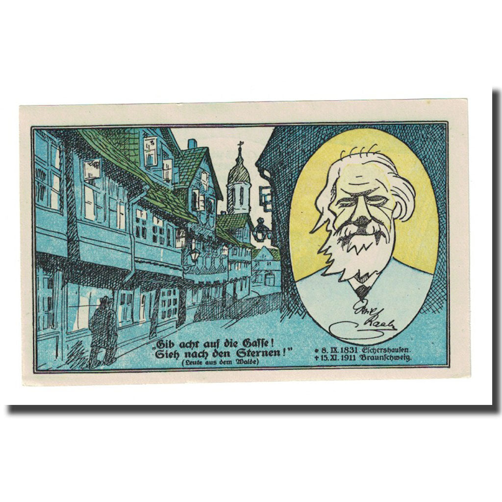 Geldschein, Deutschland, Braunschweig, 75 Pfennig, rue, 1921, UNZ-, Mehl:158.1