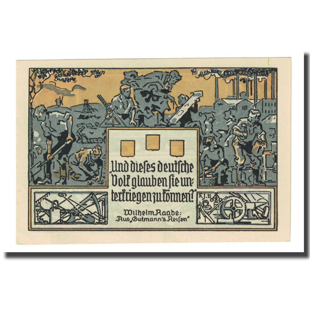 Banconote, Germania, Eschershausen, 2 Mark, construction, 1921, 1921-06-01, SPL