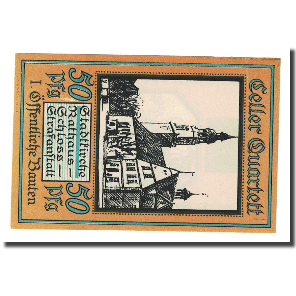 Banknote, Germany, Celle, 50 Pfennig, Blason, 1922, UNC(63), Mehl:226.1