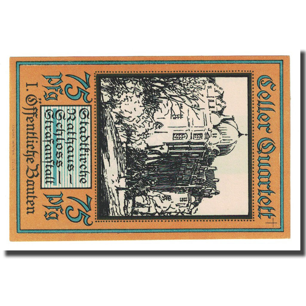 Banconote, Germania, Celle, 75 Pfennig, Blason, 1922, SPL, Mehl:226.1