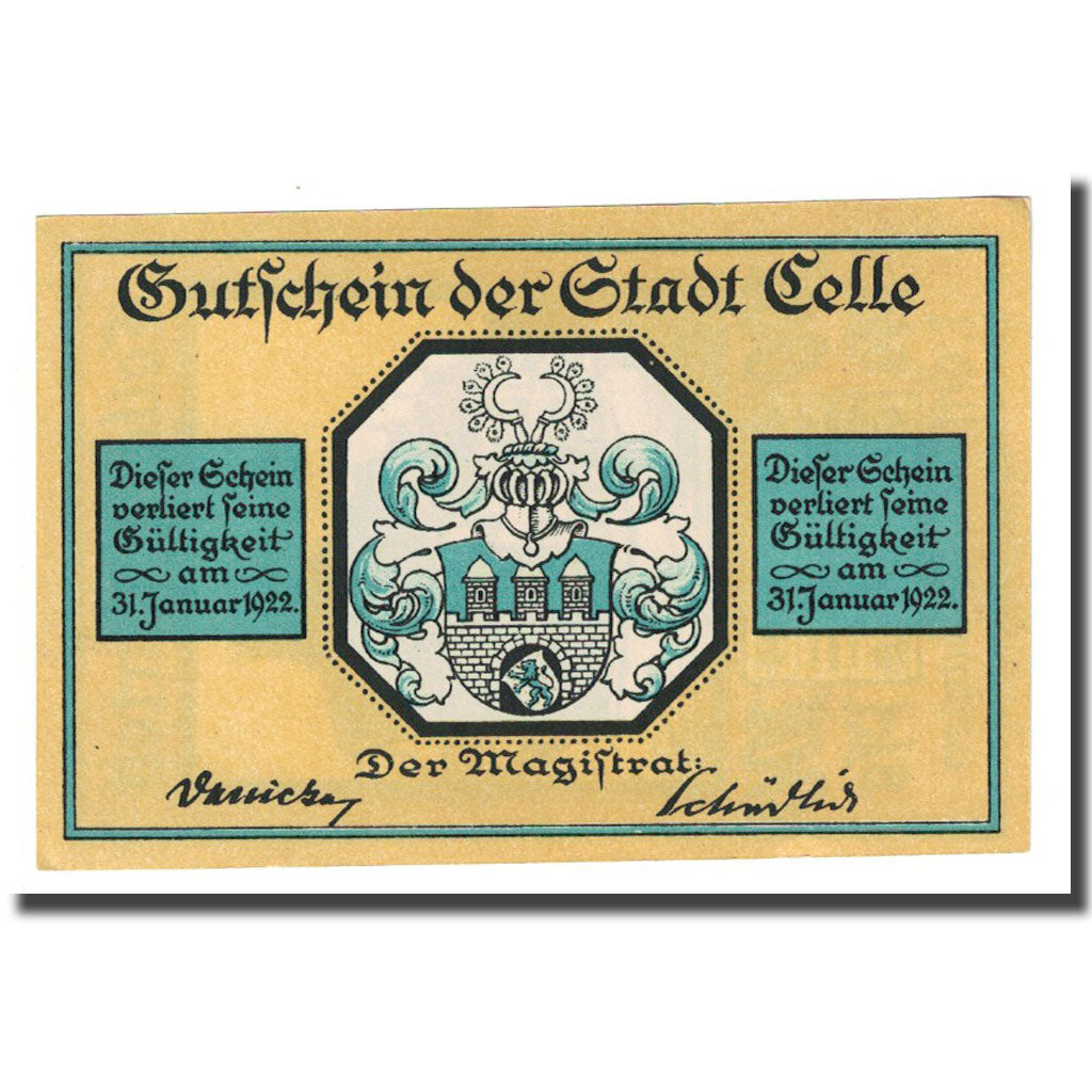 Geldschein, Deutschland, Celle, 100 Pfennig, Blason, 1922, UNZ-, Mehl:226.1