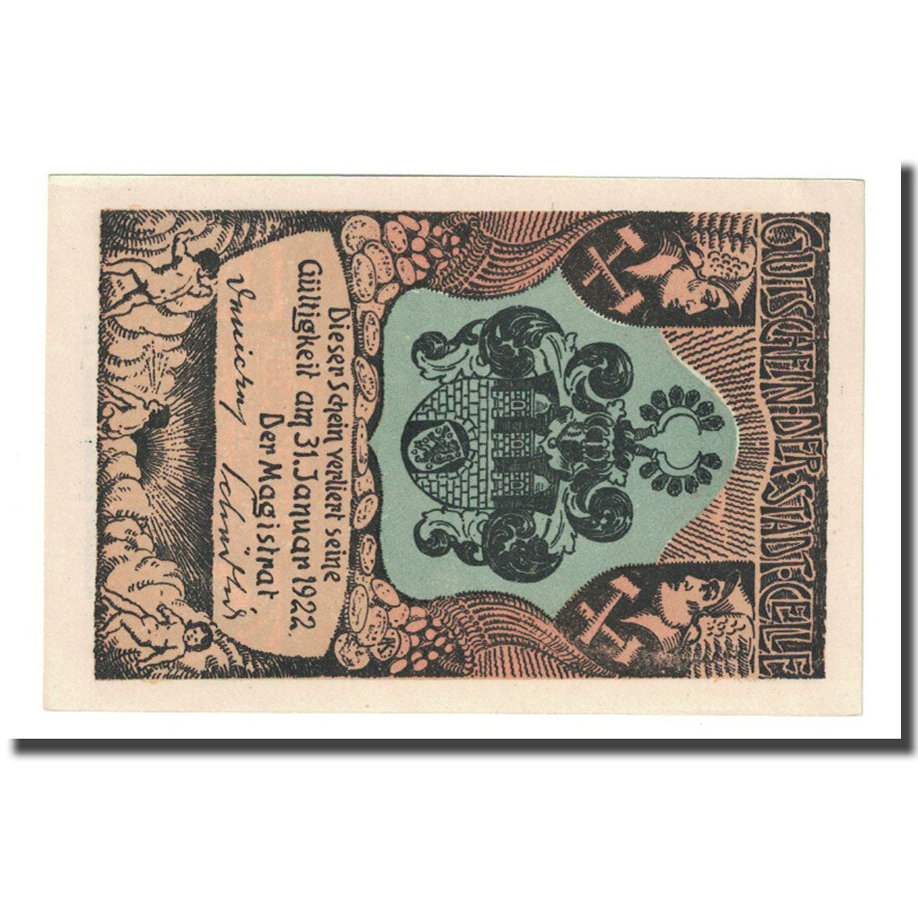 Banconote, Germania, Celle, 75 Pfennig, Blason, 1922, SPL, Mehl:226.4