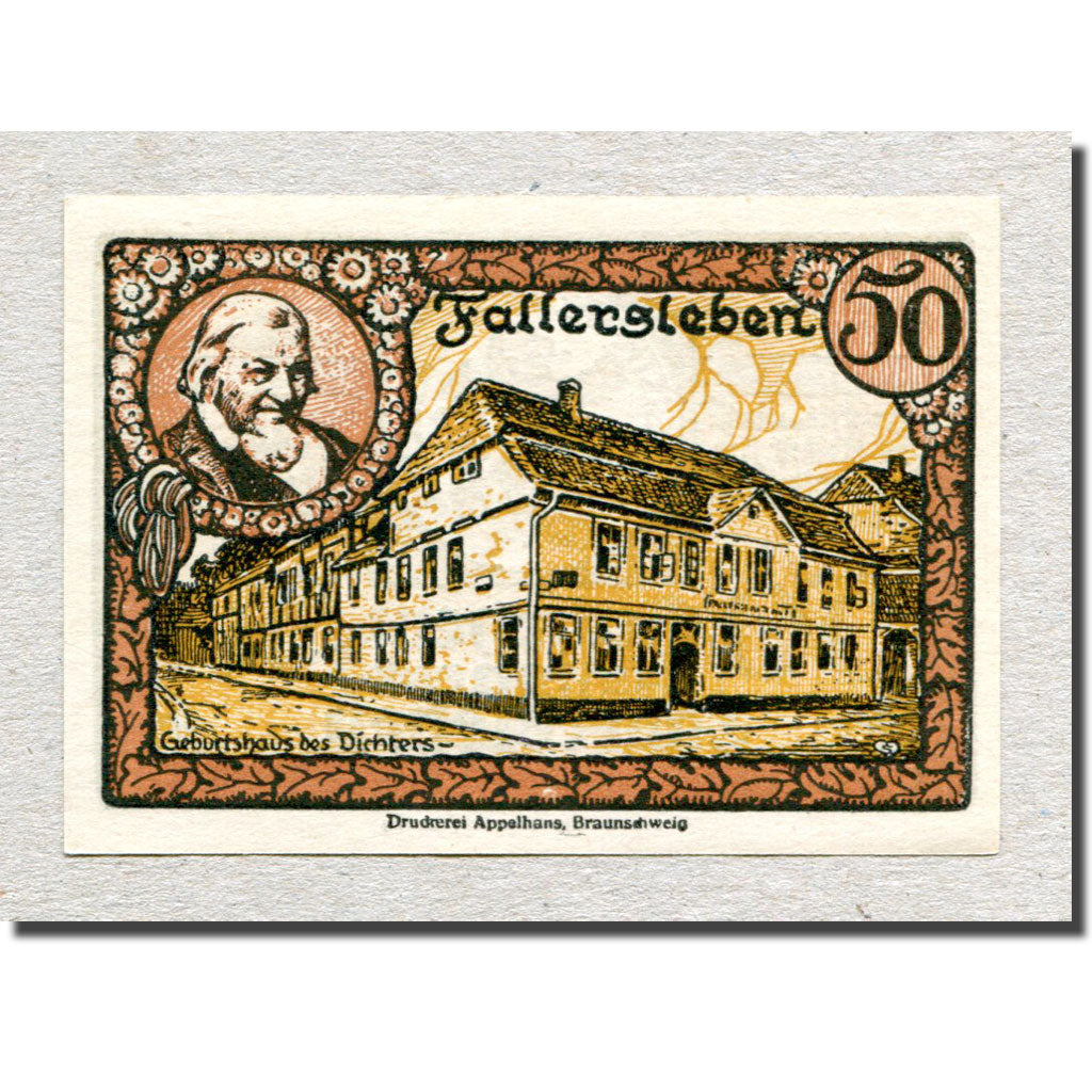 Biljet, Duitsland, Fallersleben, 50 Pfennig, rue, 1920, 1920-10-01, SPL