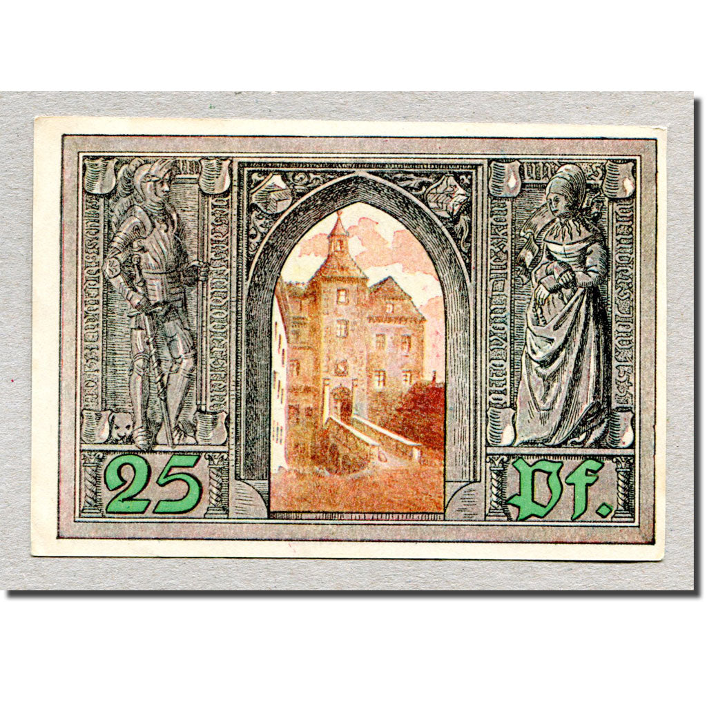 Banknote, Germany, Finsterwalde, 25 Pfennig, château, 1921, UNC(63)