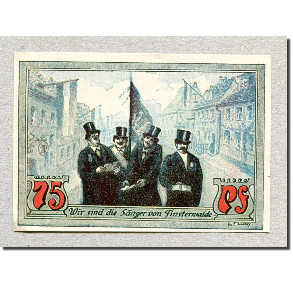 Banknote, Germany, Finsterwalde, 75 Pfennig, personnage 1, 1921, UNC(63)
