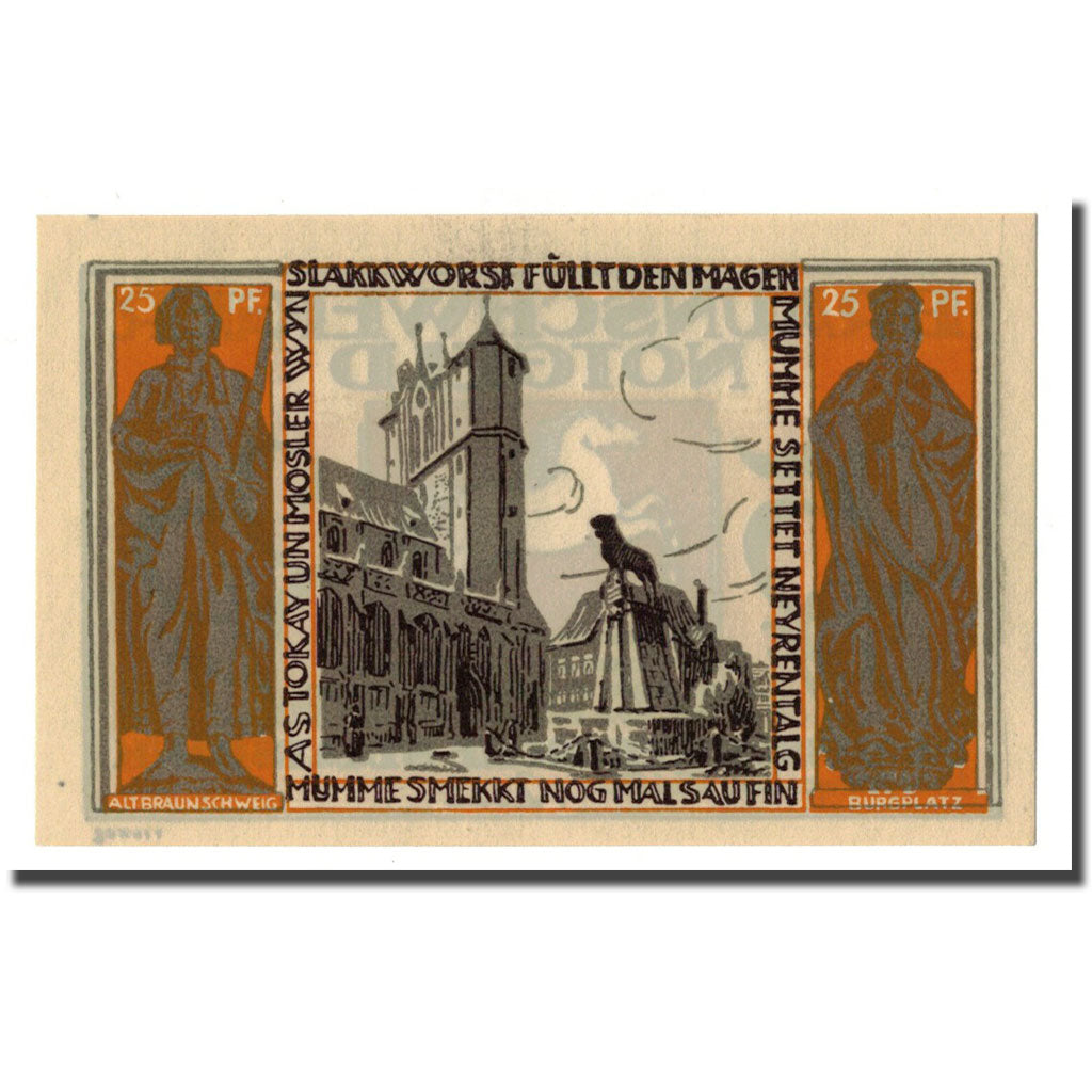 Banknote, Germany, Braunschweig, 25 Pfennig, Eglise 1, 1921, 1921-05-01