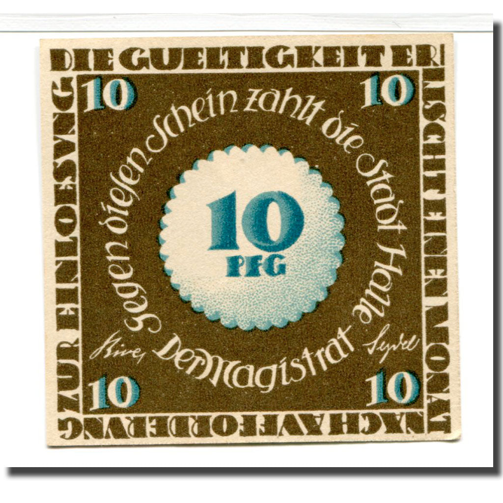 Banknote, Germany, Halle a.d. Saale, 10 Pfennig, Batiment, 1921, UNC(63)