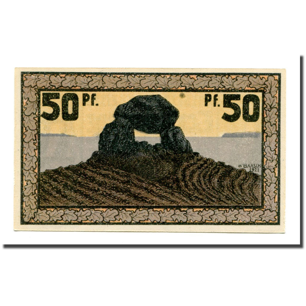 Banknot, Niemcy, Eckernförde, 50 Pfennig, paysage 1, 1921, Undated, UNC(63)