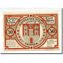 Banknote, Germany, Colditz Stadt, 50 Pfennig, paysage, 1921, 1921-09-01
