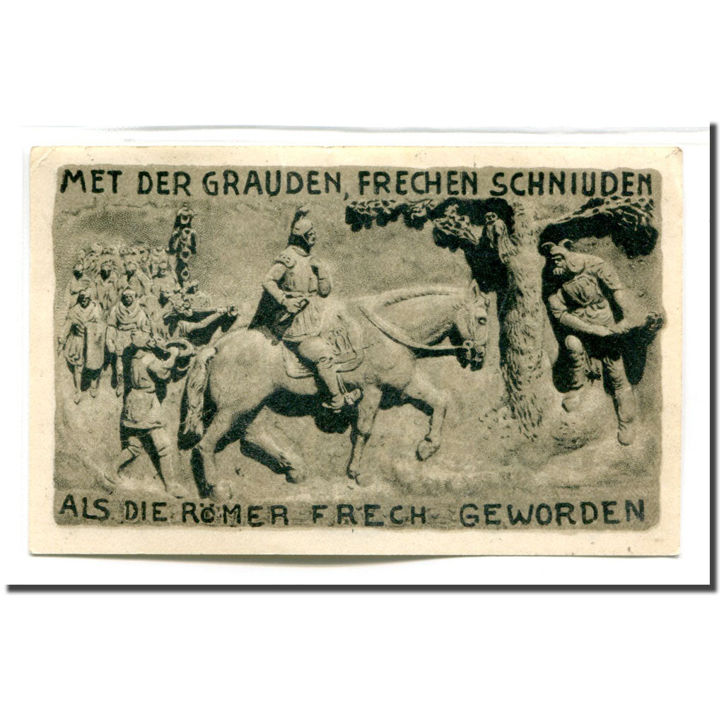 Banconote, Germania, Horn, 50 Pfennig, cavalier, 1921, SPL, Mehl:628.1