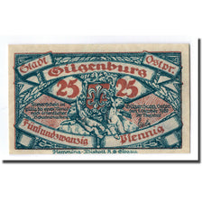 Geldschein, Deutschland, Gilgenburg Stadt, 25 Pfennig, paysage 2, 1920