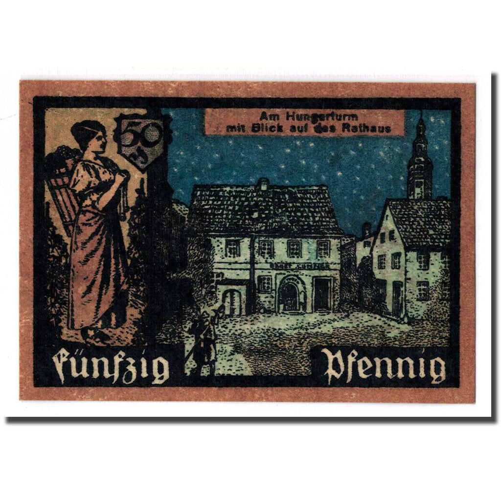 Billet, Allemagne, Grünberg, 50 Pfennig, batiment 2, 1921, 1921-12-31, SPL