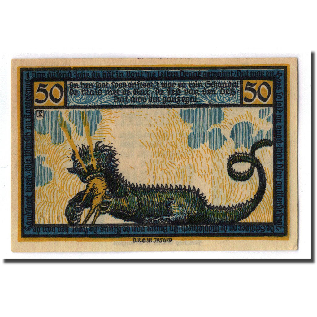 Banknote, Germany, Geldern Stadt, 50 Pfennig, Dragon 5, 1922, UNC(63)