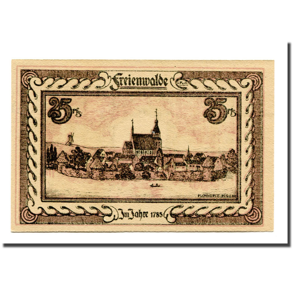Banknote, Germany, Freienwalde Stadt, 25 Pfennig, paysage, 1922, UNC(63)