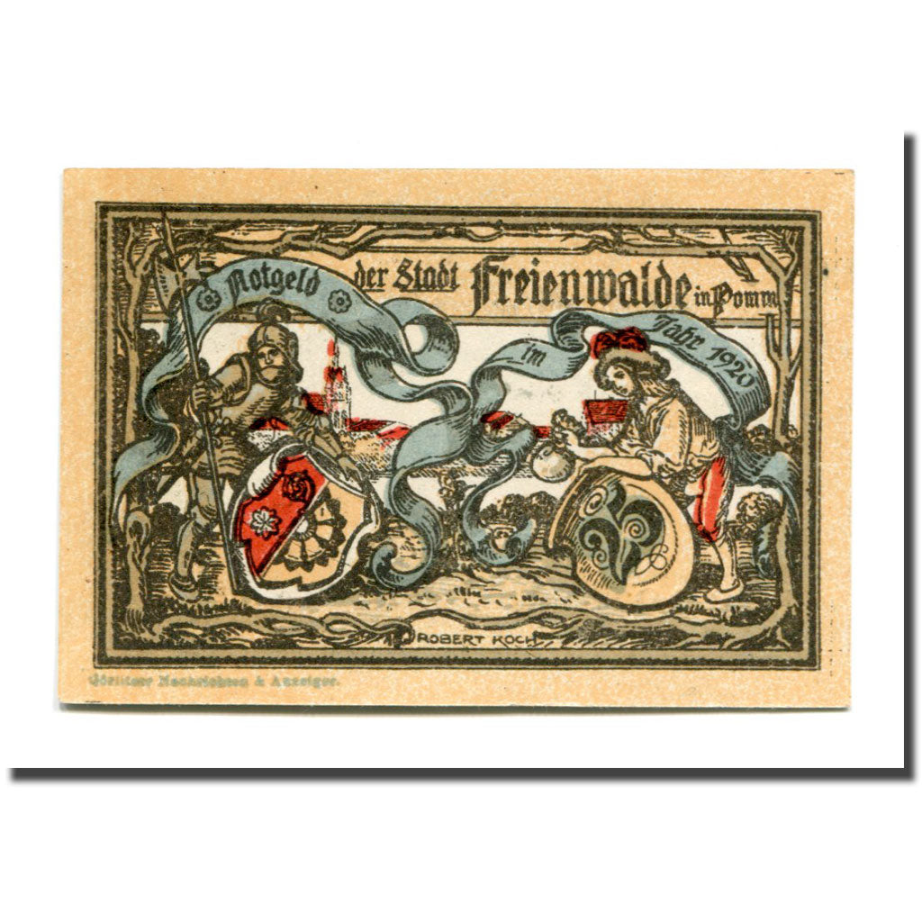 Banknote, Germany, Freienwalde Stadt, 25 Pfennig, personnage, 1920, UNC(63)