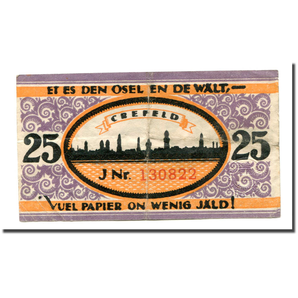 Banknote, Germany, Crefeld, 25 Pfennig, paysage 1, 1923, 1923-03-31, AU(55-58)