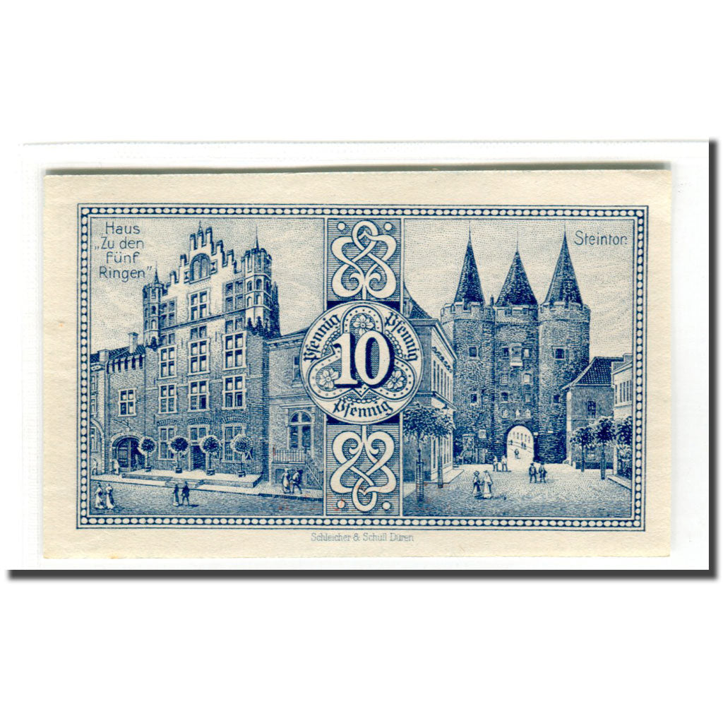 Banconote, Germania, Goch, 10 Pfennig, Batiment, 1921, 1921-06-01, SPL
