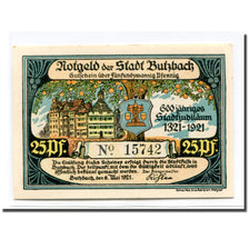 Banknote, Germany, Butzbach, 25 Pfennig, personnage, 1921, 1921-05-06, UNC(63)