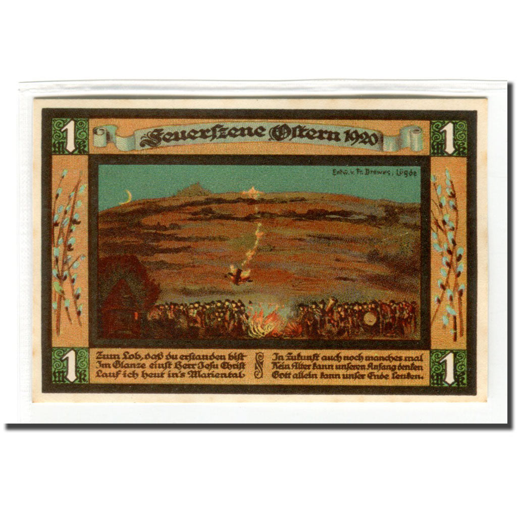 Banknote, Germany, Lugde, 50 Pfennig, paysage 1, 1921, 1921-02-16, UNC(63)