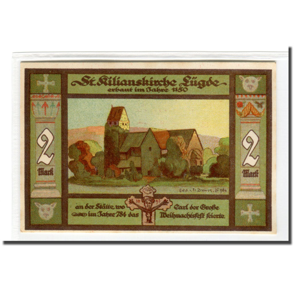 Billet, Allemagne, Lugde, 50 Pfennig, paysage 2, 1921, 1921-02-16, SPL