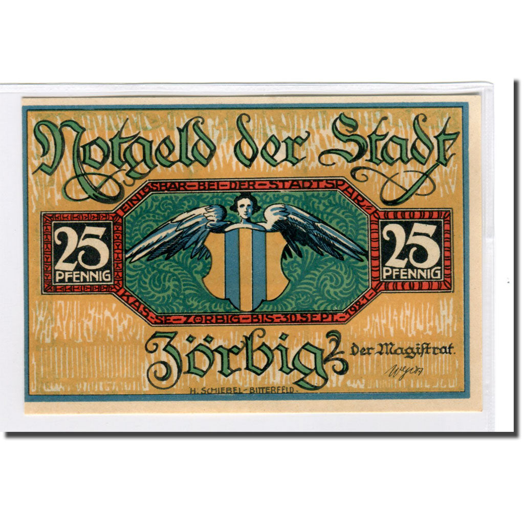 Banknote, Germany, Zörbig, 25 Pfennig, personnage 1, 1921, 1921-09-30, UNC(63)