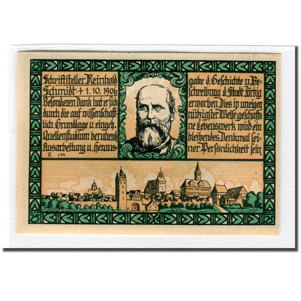 Banknote, Germany, Zörbig, 25 Pfennig, personnage 1, 1921, 1921-09-30, UNC(63)